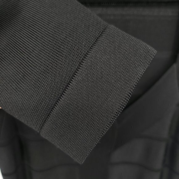 French Connection Bandage Herve Leger-Style Elbow Sleeve Dress 2 Black Halloween - Picture 14 of 16